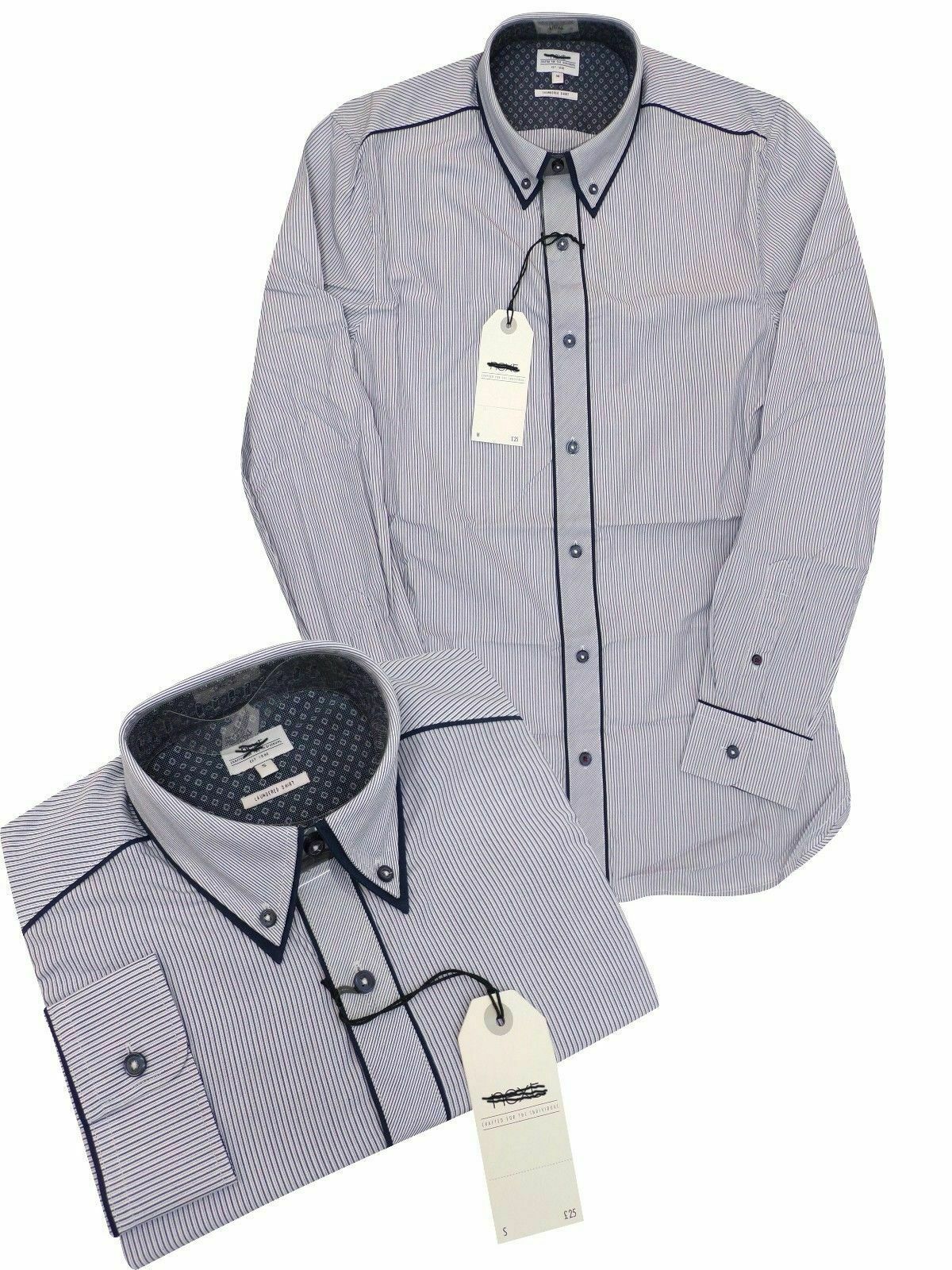 Ex Next MENS Pure cotton striped smart Shirts