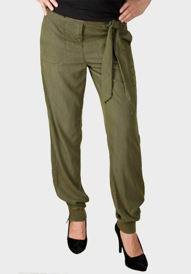 Ex Miss Selfridge Womens tie belt cuff leg trousers