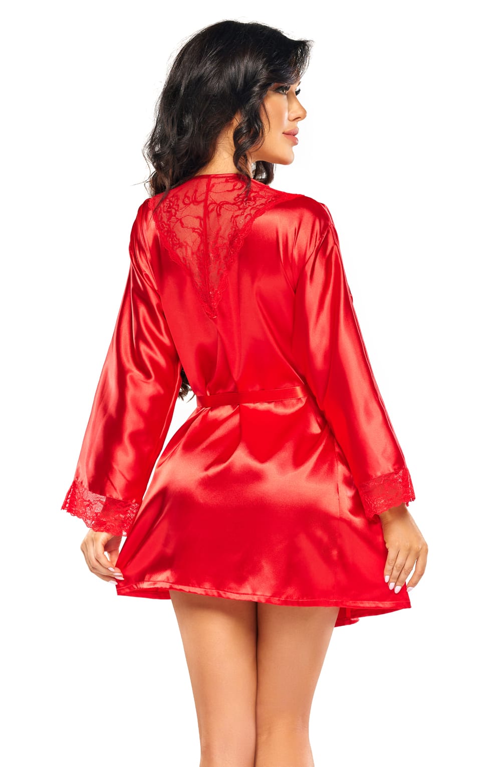 Womens Luxury Sherie Peignoir Robe with matching thong - Image 2