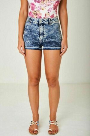 Womens acid washed Denim Shorts hot pants