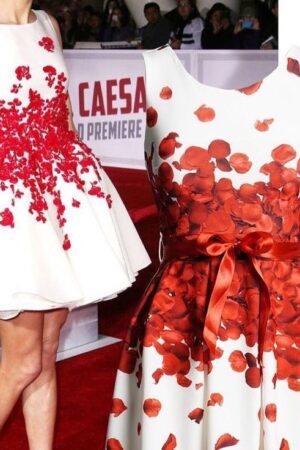 Amal Clooney inspired floral petal printed Dress