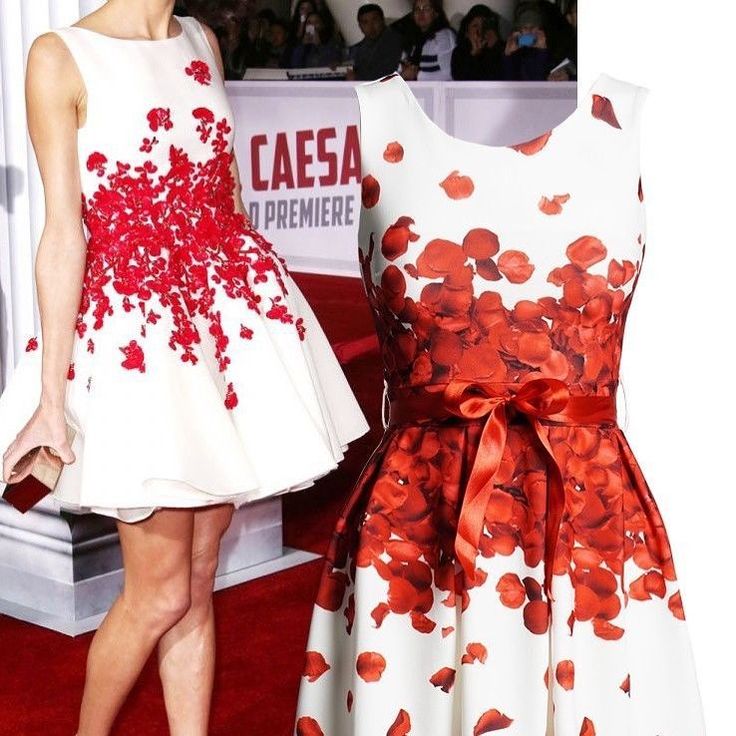 Amal Clooney inspired floral petal printed Dress