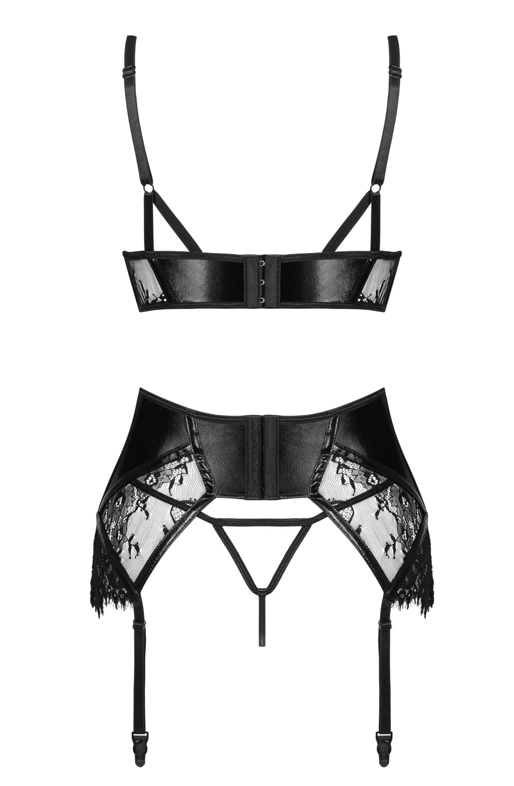 Boned Corset Bra and Garter Set - Shapewear Lingerie - Image 5