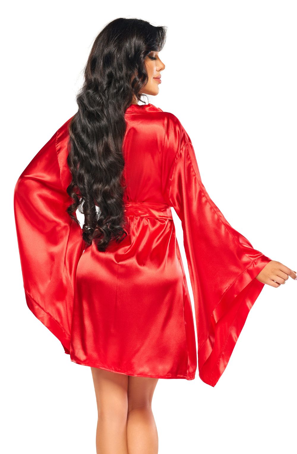 Luxury Satin Dress Set with Belt & Thong - Image 3