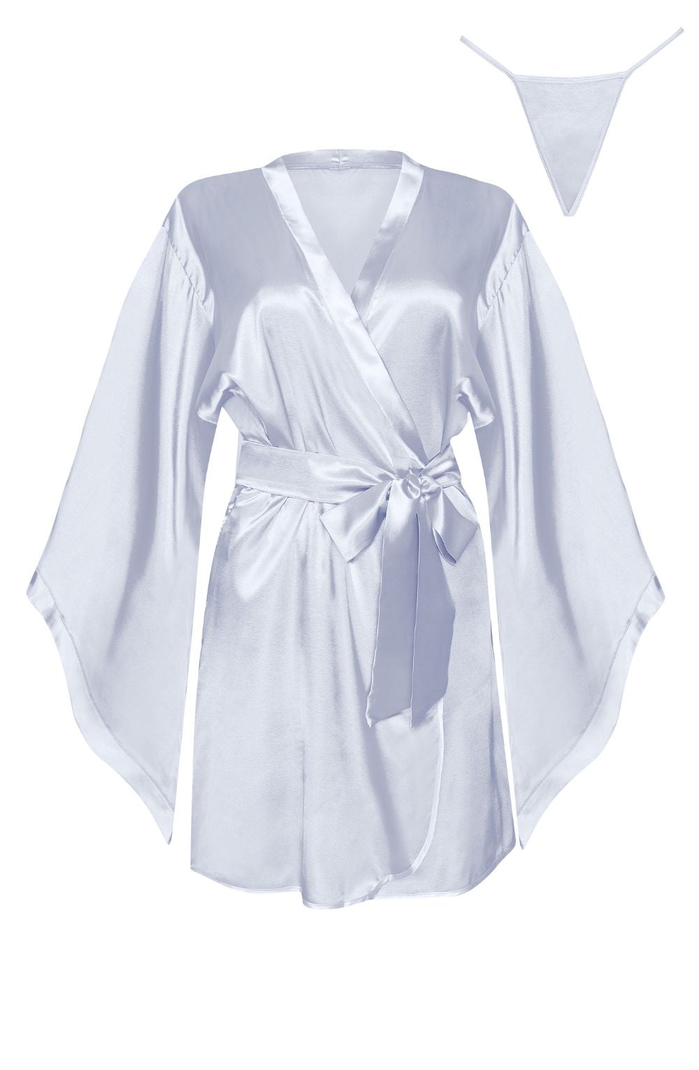 Luxury Satin Dress Set with Belt & Thong - Image 8