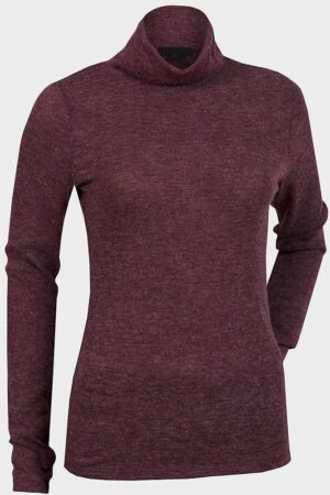 Women's Roll Neck Jumper - Cosy Fig-Fit Long Sleeve Knit