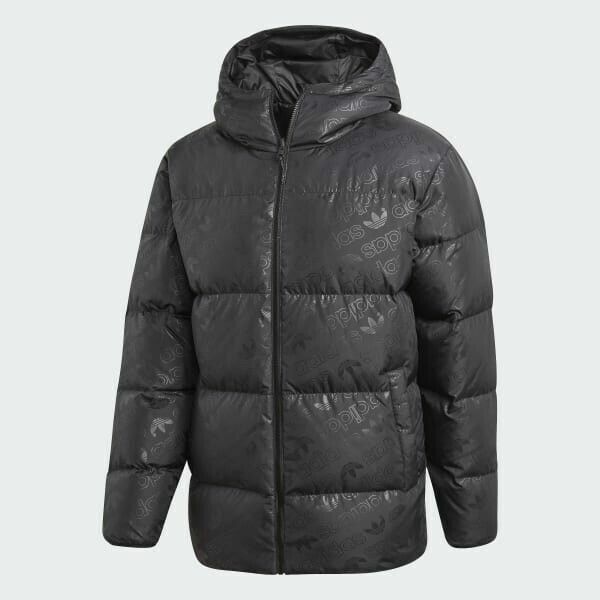Men's Adidas Reversible Puffer Jacket - Monogram & Black Design