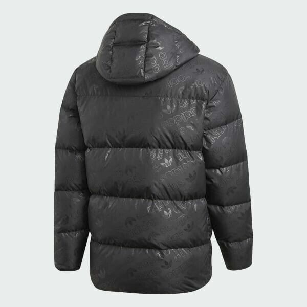 Men's Adidas Reversible Puffer Jacket - Monogram & Black Design - Image 2