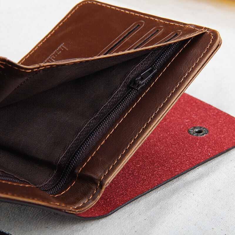 Designer Mens Leather Wallet with Card Blocking & ID Protection - Image 3
