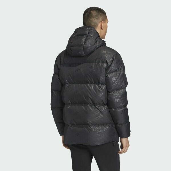Men's Adidas Reversible Puffer Jacket - Monogram & Black Design - Image 4
