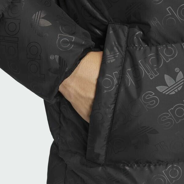 Men's Adidas Reversible Puffer Jacket - Monogram & Black Design - Image 6
