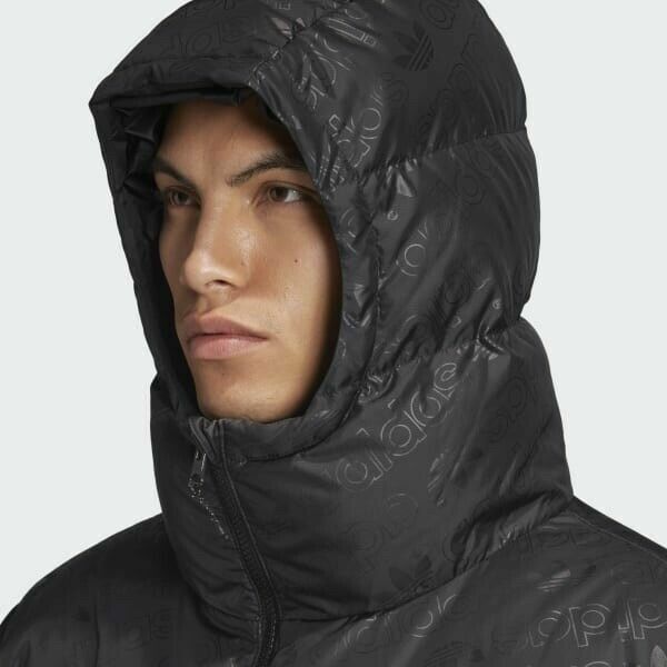 Men's Adidas Reversible Puffer Jacket - Monogram & Black Design - Image 7