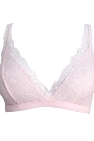 Mothercare Pink Maternity Bra | Non-Wired Lace | Nursing Bra