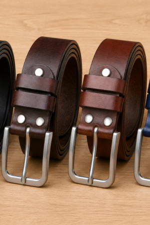 Genuine Leather Belt for Men – Full-Grain Formal & Casual Pin Buckle