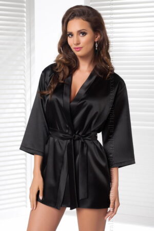Satin Dressing Gown | 3/4 Sleeve Tie Waist Robe